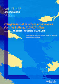 Couverture de l'ouvrage Entrepreneurs et mutations économiques dans les Balkans, XIXe-XXIe siècle